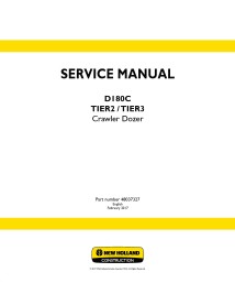 Manual de servicio de la topadora sobre orugas New Holland D180C Tier2 / Tier 3 - New Holland Construcción manuales - NH-4803...