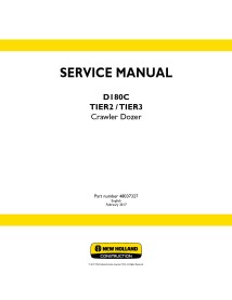 New Holland D180C Tier2 / Tier 3 crawler dozer service manual - New Holland Construction manuals - NH-48037327