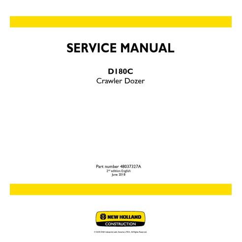 Manual de serviço do buldôzer de esteira New Holland D180C - New Holland Construction manuais