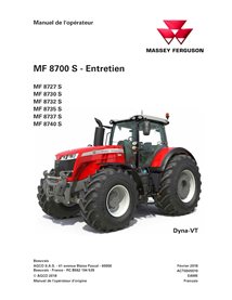 MF-ACT0045010-OM-FR Massey Ferguson 8727S, 8730S, 8732S, 8735S, 8737S, 8740S tractor pdf operator's manual FR (ACT0045010)