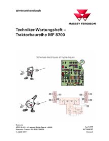 MF-ACT000618C-TSB-DE Manual de serviço técnico em PDF para tratores Massey Ferguson 8727, 8730, 8732, 8735 e 8737 (ACT000618C)