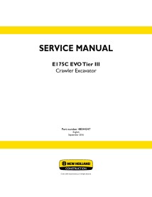 Manual de servicio de la excavadora de cadenas New Holland E175C EVO Tier III - New Holland Construcción manuales - NH-48044247