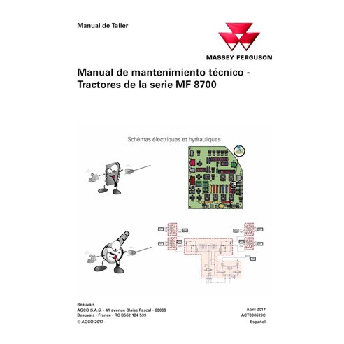 MF-ACT000619C-TSB-ES Massey Ferguson 8727, 8730, 8732, 8735, 8737 tractor pdf technician service book ES (ACT000619C)