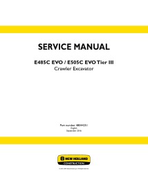 Manual de servicio de la excavadora de cadenas New Holland E485C EVO / E505C EVO Tier III - New Holland Construcción manuales...