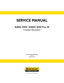New Holland E485C EVO / E505C EVO Tier III crawler excavator service manual - New Holland Construction manuals - NH-48044251