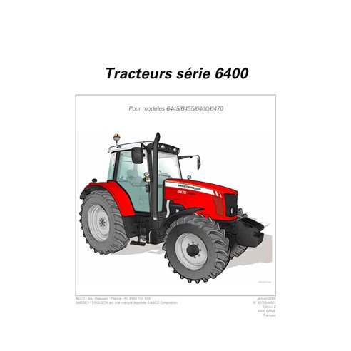 MF-4315544M1-OM-FR Massey Ferguson 6445, 6455, 6460, 6470 TIER 3 DYNA-6 tractor pdf operator's manual FR (4315544M1)