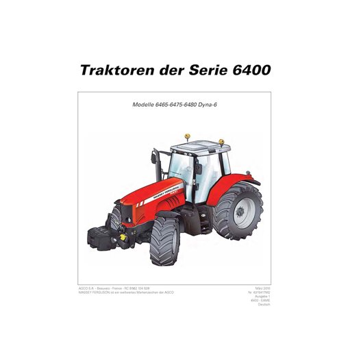 MF-4315417M2-OM-DE Massey Ferguson 6465, 6475, 6480 TIER 3 PERKINS DYNA-6 tractor pdf operator's manual DE (4315417M2)