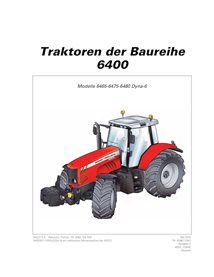 MF-4346712M1-OM-DE Manuel d'utilisation PDF du tracteur Massey Ferguson 6465, 6475, 6480 TIER 3 SISU DYNA-6 (4346712M1)