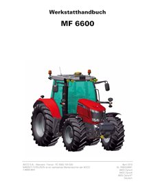 MF-7060328M1-WSM-DE Manual de serviço de oficina em PDF para tratores Massey Ferguson 6612, 6613, 6614, 6615 e 6616 (7060328M1)