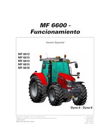MF-7060460M1-OM-ES Manual do operador do trator Massey Ferguson 6612, 6613, 6614, 6615, 6616 DYNA-4, versão 6 Essential em PD...
