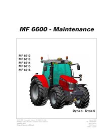 MF-7060480M1-OM-EN Manual do operador do trator Massey Ferguson 6612, 6613, 6614, 6615, 6616 DYNA-4, 6 em PDF (7060480M1)