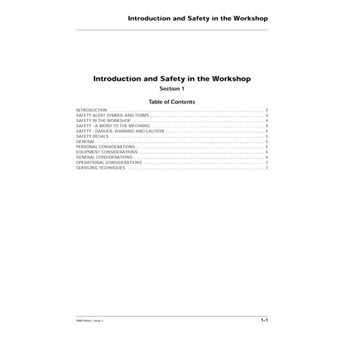 Manual de serviço de oficina em PDF para tratores Massey Ferguson 3615, 3625, 3635 e 3545 (MF-3600-WSM-EN) (1857674EN)