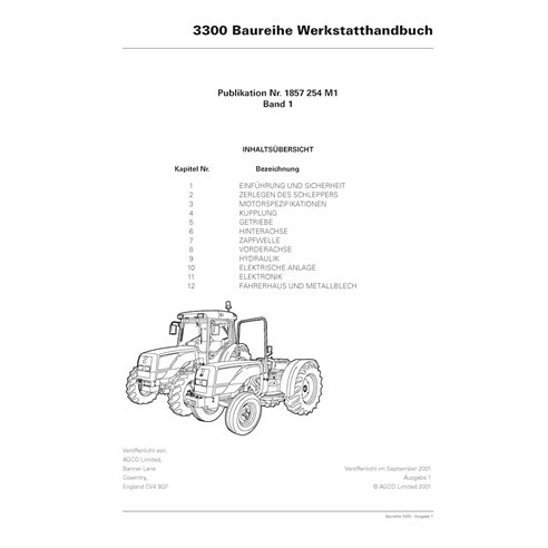 MF-1857254M1-WSM-DE Manual de serviço de oficina em PDF para tratores Massey Ferguson 3315, 3325, 3330, 3340, 3350, 3355 DE