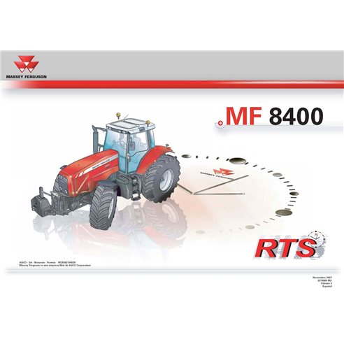 MF-3378980M2-RTS-ES Massey Ferguson 8450, 8460, 8470, 8480 trator pdf cronograma de reparo ES (3378980M2)