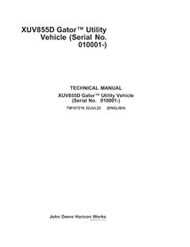 TM107219 Manual técnico en PDF del vehículo utilitario John Deere XUV 855D Gator (TM107219)