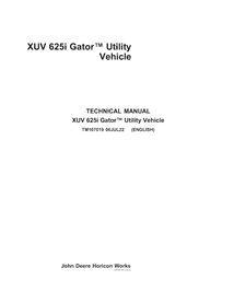 TM107019 John Deere XUV 625i Gator utility vehicle pdf technical manual (TM107019)