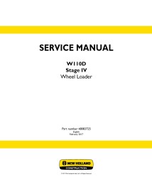 Manual de servicio del cargador de ruedas New Holland W110D Stage IV - New Holland Construcción manuales - NH-48083725