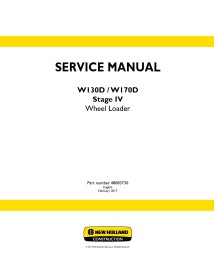 Manual de servicio del cargador de ruedas New Holland W130D / W170D Stage IV - New Holland Construcción manuales - NH-48083730