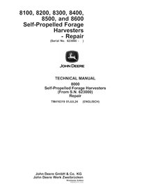 TM413619 Manual técnico de reparación en formato PDF para las cosechadoras John Deere 7180, 7280, 7380, 7480, 7580, 7780 y 7980