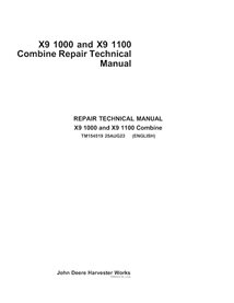 TM154519 Manuel technique de réparation PDF pour moissonneuse-batteuse John Deere X9 1000, X9 1100 (TM154519)