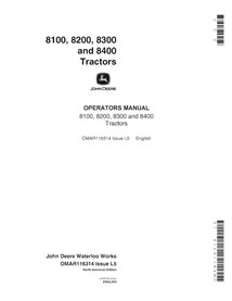 JD-OMAR116314-EN Manual do operador em PDF para tratores John Deere 8100, 8200, 8300 e 8400 (OMAR116314)