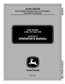 JD-OMGX21355 John Deere L105, L107, L120 lawn tractor operator's manual (OMGX21355) (OMGX21355)