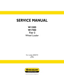 Manual de servicio de la cargadora de ruedas New Holland W130D / W170D Tier 2 - New Holland Construcción manuales - NH-48083744