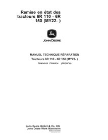 TM414928 Manual técnico de reparación en PDF para tractores John Deere 6R 110, 6R 120, 6R 130, 6R 140 y 6R 150 (TM414928).