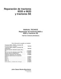 TM4752-ES Manuel technique de réparation PDF pour tracteurs John Deere 6020, 6120, 6220, 6320, 6420, 6420S, 6520, 6620 (TM4752)
