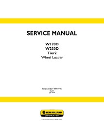 Manual de servicio de la cargadora de ruedas New Holland W190D / W230D Tier 2 - New Holland Construcción manuales - NH-48083745