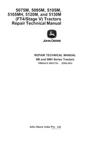 TM904419 John Deere 5075M, 5095M, 5105M, 5105MH, 5120M, 5130M (FT4/Stage V) tractor pdf repair technical manual (TM904419)