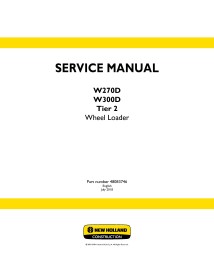 Manual de serviço da carregadeira de rodas New Holland W270D / W300D Tier 2 - Construção New Holland manuais - NH-48083746
