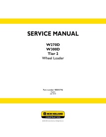 New Holland W270D / W300D Tier 2 wheel loader service manual - New Holland Construction manuals - NH-48083746