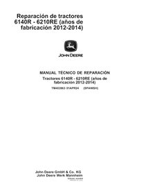 TM403963-ES Manual técnico de reparo em PDF para tratores John Deere 6140R, 6150R, 6150RH, 6170R, 6190R, 6210R, 6210RE (TM403...