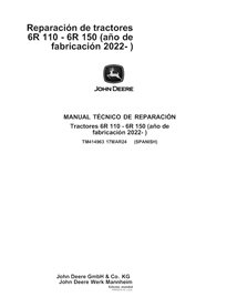 TM414963-ES Manual técnico de reparo em PDF para tratores John Deere 6R 110, 6R 120, 6R 130, 6R 140 e 6R 150 (TM414963)