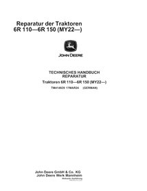 TM414929-DE John Deere 6R 110, 6R 120, 6R 130, 6R 140, 6R 150 tractor repair technical manual DE (TM414929)