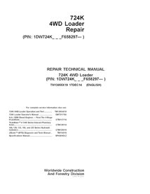 TM13055X19 John Deere 724K wheel loader repair technical manual (TM13055X19)