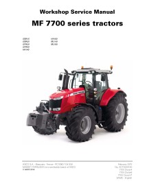 Massey Ferguson 7714/7715/7716/7718/7719/7720/7722/7724/7726 manuel de service d'atelier de tracteur - Massey Ferguson manuels