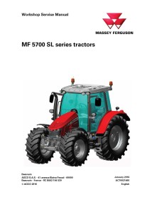 Manuel d'entretien d'atelier de tracteur Massey Ferguson 5710 SL / 5711 SL / 5712 SL / 5713 SL - Massey-Ferguson manuels - MF...