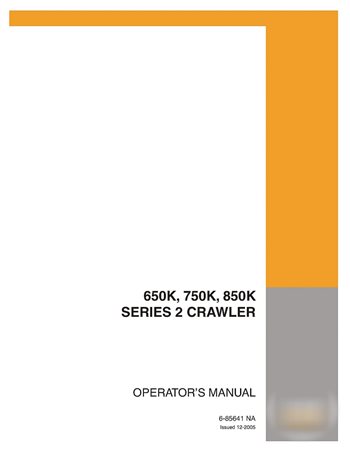 Case 650K, 750K, 850K dozer operator's manual