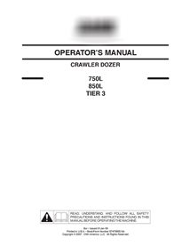 Manual do operador Case 750L, 850L dozer