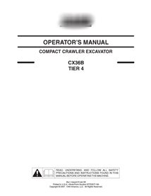 Manual del operador de miniexcavadoras Case CX31B, CX36B