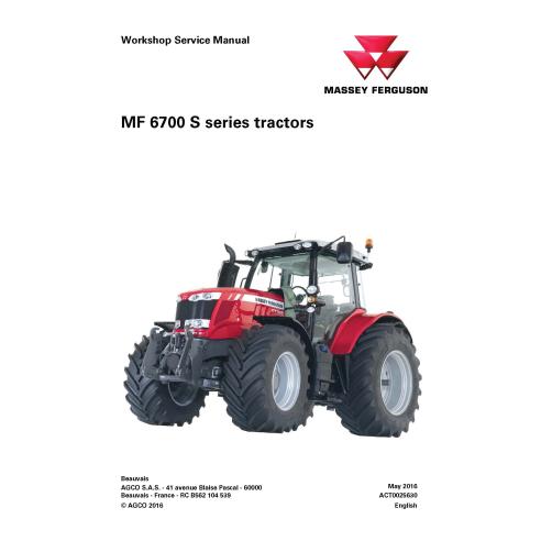 Manual de servicio del taller del tractor Massey Ferguson 6712S / 6713S / 6714S / 6715S / 6716S / 6718S - Massey Ferguson man...