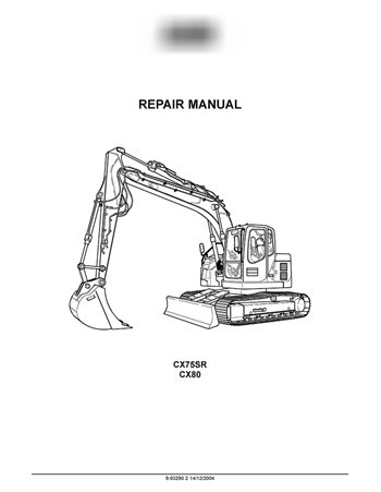 Manuel de réparation mini pelle Case CX75SR, CX80