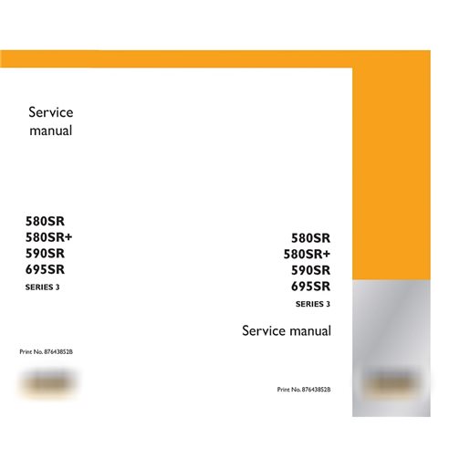 Manual de servicio de la retroexcavadora Case 580SR, 590SR, 590SR, 695SR serie 3