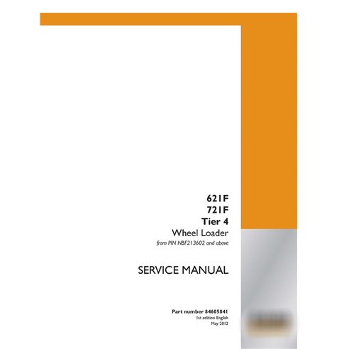 Manual de serviço da carregadeira de rodas Case 621F, 721F, TIER 4