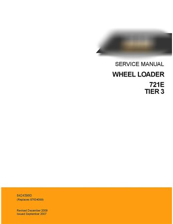 Manual de servicio de la cargadora de ruedas Case 721E TIER 3