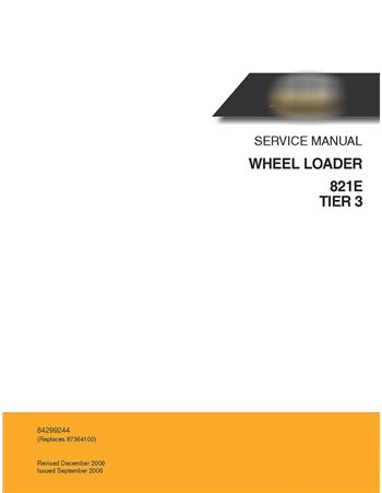 Case 821E Tier3 wheel loader service manual
