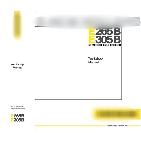 New Holland E265B, E305B excavator workshop manual