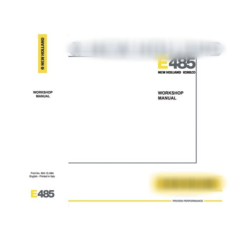 New Holland E485 excavator workshop manual